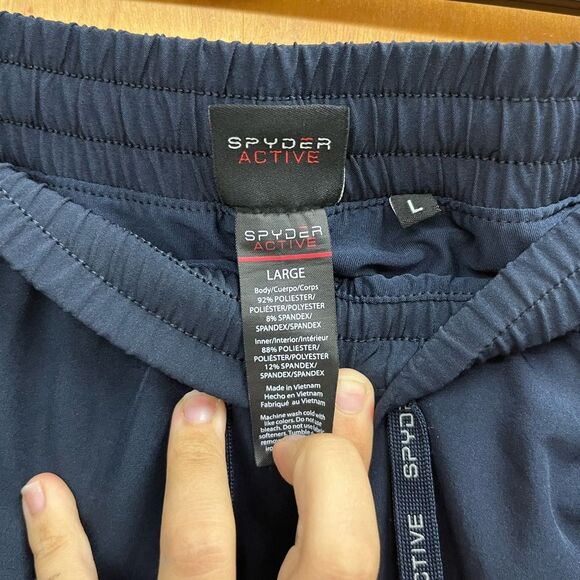 Spyder Women's Dark Blue and White Athletic Shorts - Picture 3 of 8